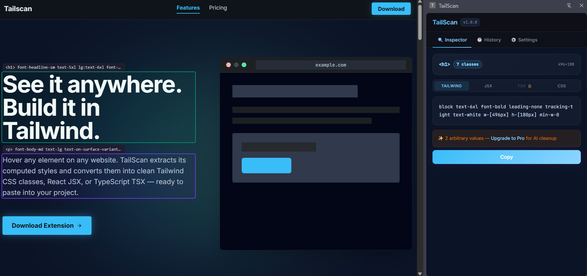 TailScan Screenshot